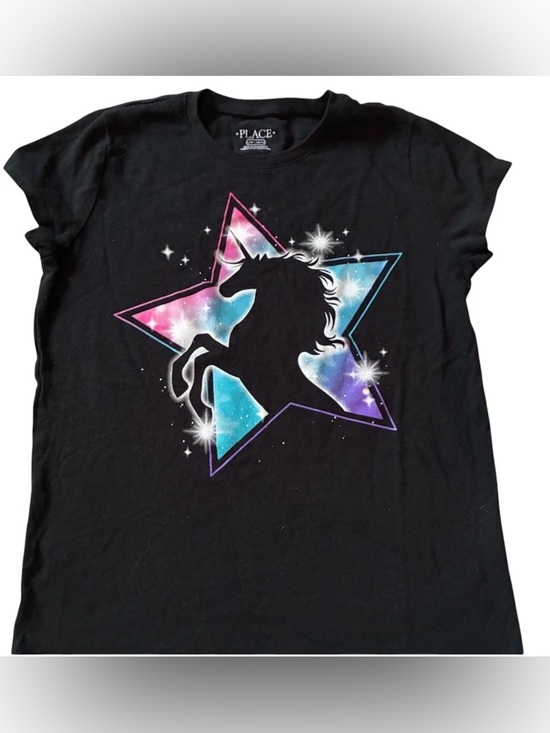 Place Other - 🎆🎇3for$9 Children’s Place Black T-Shirt with Unicorn and Star Design
